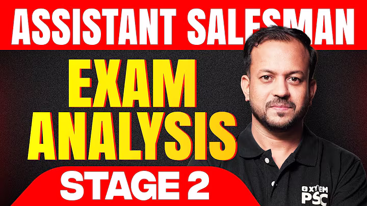 ASSISTANT SALESMAN STAGE 2  | Exam Analysis | Xylem PSC