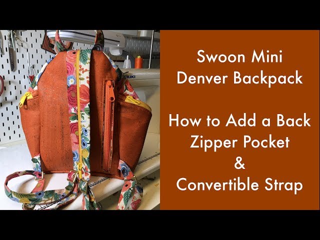 Swoon Denver Mini Backpack with Back Zipper Pocket & Convertible