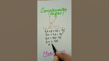 Complementary Angles#MathMarrow#Math shorts#Finding unknown