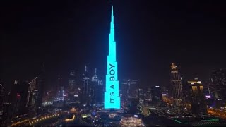 BIGGEST GENDER REVEAL ON BURJ KHALIFA || DUBAI || ARAB MONEY ||