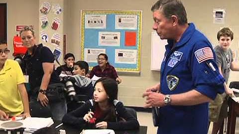Astronaut Michael E. Fossum Visits Michael E. Fossum Middle School