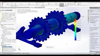 Finite element analysis solidworks assembly drive shaft  | Parte #03 | Apron Feeder