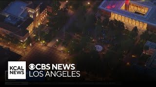 More than a dozen LAPD cars respond to USC campus