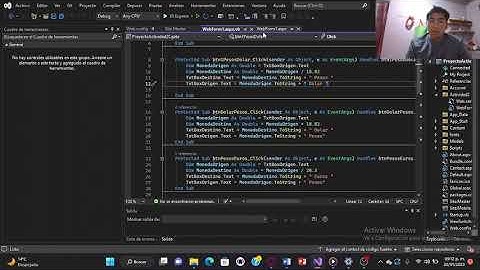 Actividad2 Programa de conversión de monedas en lenguaje visual Basic.net