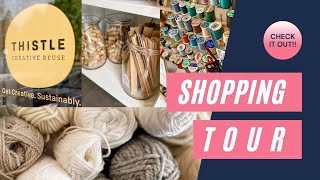 Shopping Tour of Thistle Creative Reuse in Denton, TX