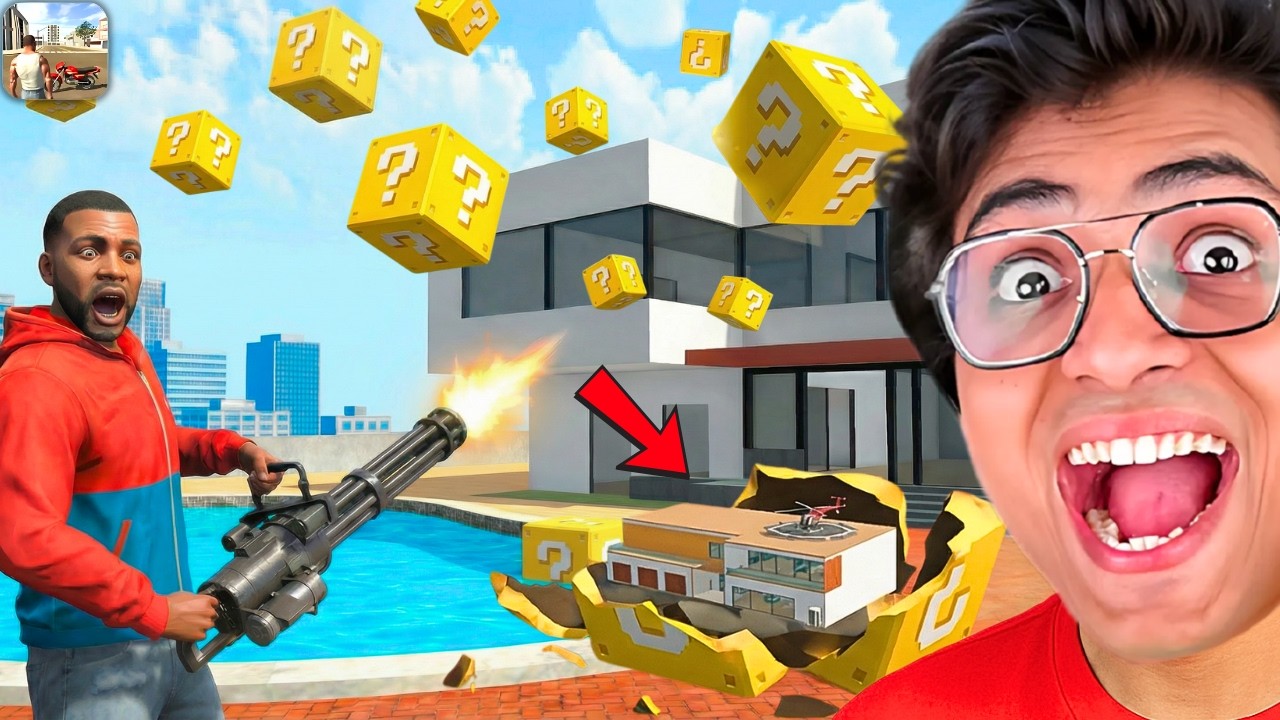 Franklin Found Secret ITA LUCKY BLOCKS in INDIAN BIKE DRIVING 3D😱