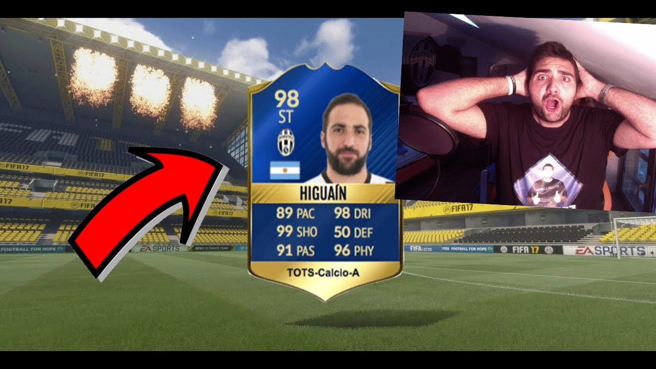 MEGA PACK OPENING !! ! HIGUAIN TOTS 98 ??!!! LO VOGLIOOOOO LIVE FIFA 17 - MEGA PACK OPENING !! ! HIGUAIN TOTS 98 ??!!! LO VOGLIOOOOO LIVE FIFA 17