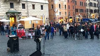 Pink Floyd - Another Brick In The Wall - Busker Cover @ Pantheon Rome chords