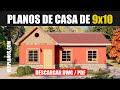 ✅ Planos de Casa de Campo #3 Dormitorios #2 Baños 【 DWG / PDF 】