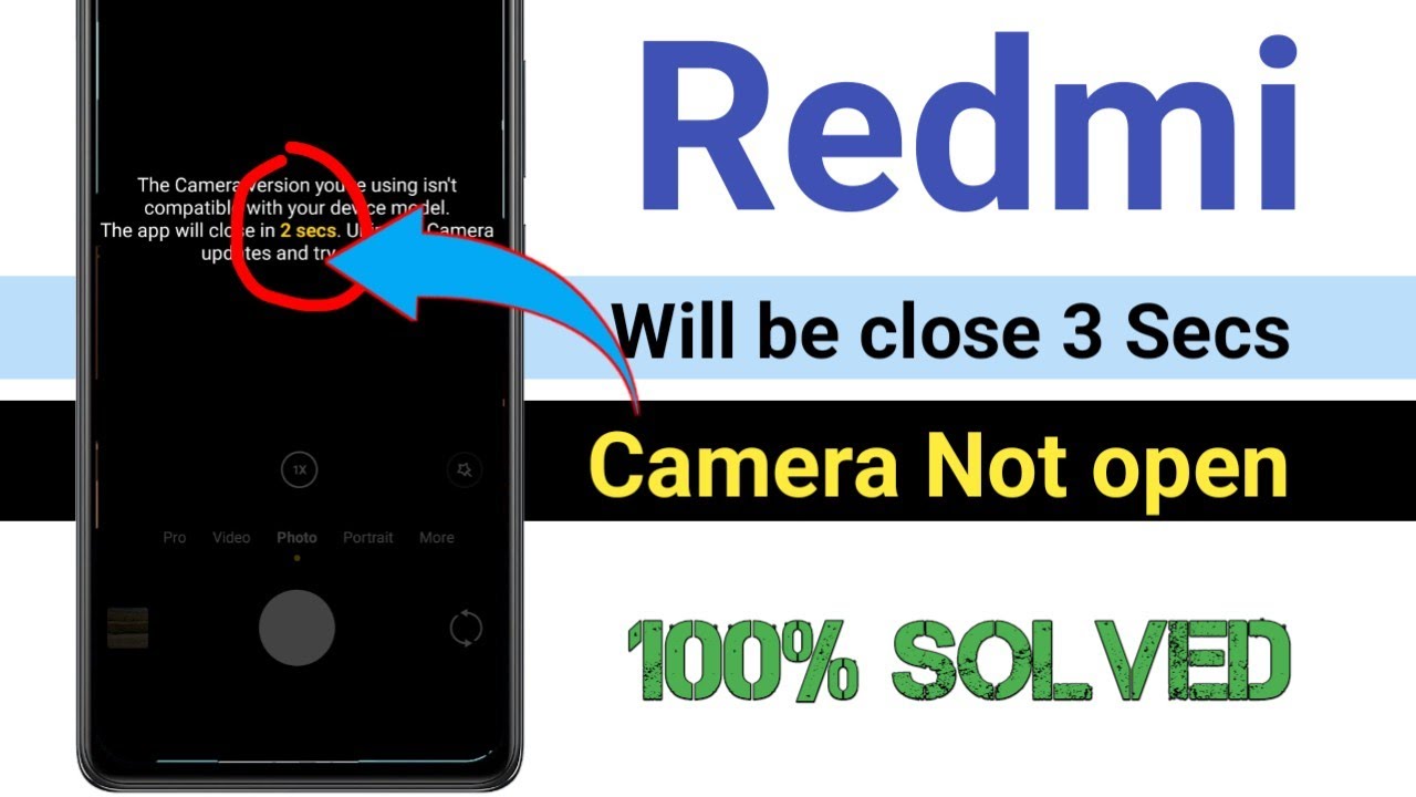 Miui camera app will be close in 3 second in redmi this camera