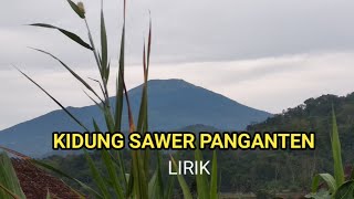 KIDUNG SAWER PANGANTEN BIKIN NANGIS || lirik