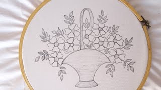 Easy and beautiful hand embroidery, Hand embroidery beautiful basket pattern with easy stitches