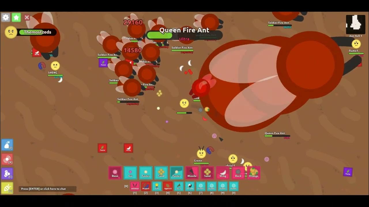 Playing florr io 4 fire ant hell grind youtube