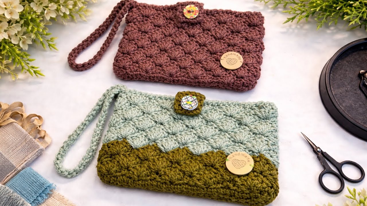Handmade Crochet Wristlet Pouches | Easy & Beautiful DIY Tutorial 🧶