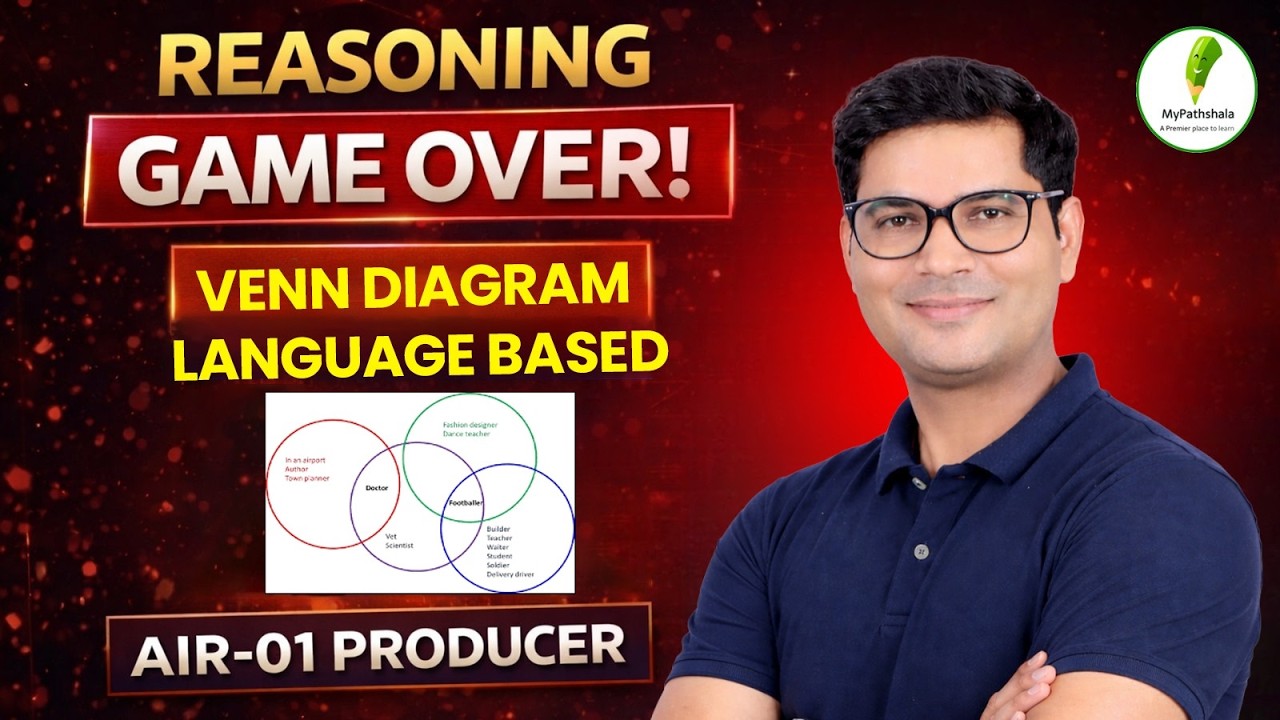 SSC Reasoning में  Venn Diagram Language based  खत्म! 🔥 Pen-Free Method by AIR-01 Producer