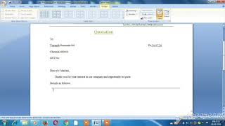 How to create quotation in ms word / explain in tamil