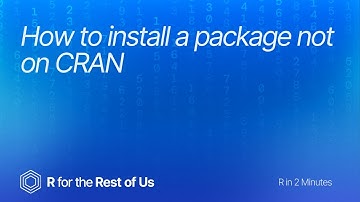How to install a package not on CRAN