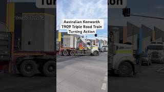 Australian Kenworth T909 Triple Road Train Truck Turning Action #roadtrain #truck #trucks
