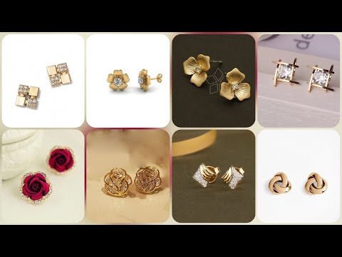 Latest Small Gold Earrings Designs  Buy 22k Gold Earrings  Kalyan