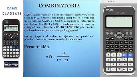 TEMA: COMBINATORIA CON LA CALCULADORA FX-991