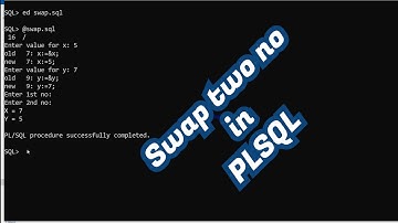 swap two number in PL SQL Programming | pl sql basic program | pl/sql swap two number program