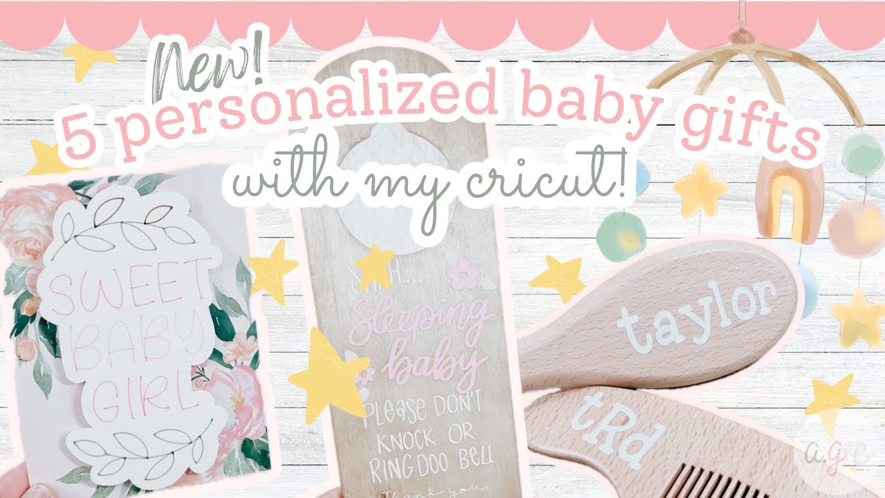 5 personalized baby gifts with Cricut!  baby shower gift ideas using Cricut | craft with me