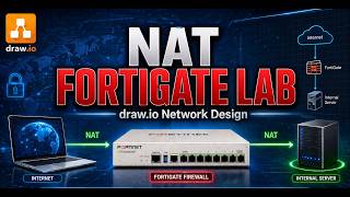 FortiGate Static NAT Lab Setup | Design Your Network Diagram in draw.io (Part-1)