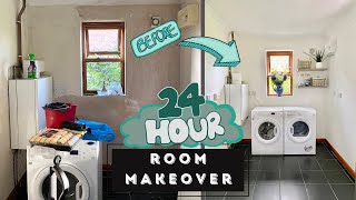 24 HOUR ROOM FLIP *beginning to end* | Utility Room Makeover | Shade Shannon
