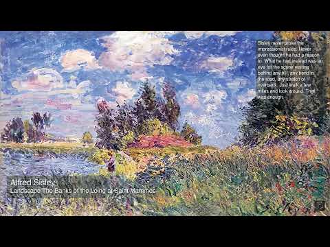 Alfred Sisley - The Banks of the Loing - 2 Hour Screensaver