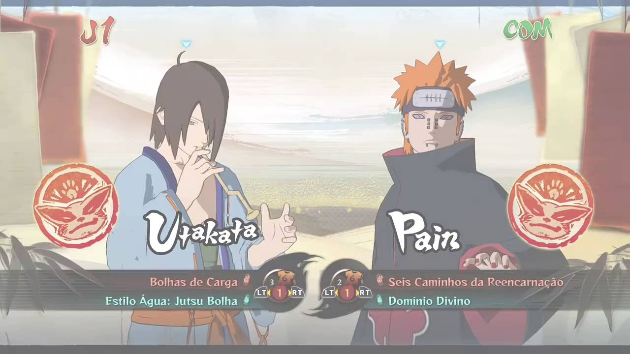 Naruto Storm 4 Dublado PT-BR Utakata vs Pain