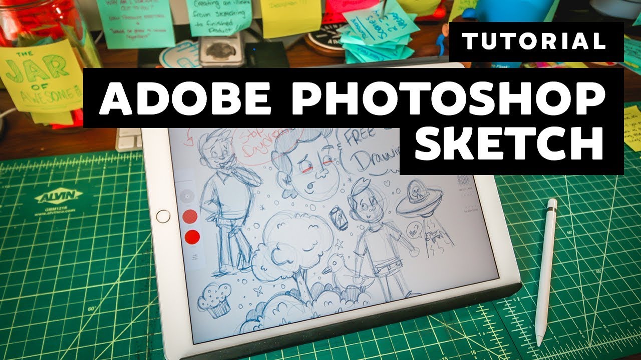 Adobe Photoshop Sketch  iPad Pro Quick Review and Overview