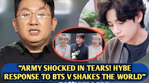 "OMG"😲Army Shocked And In Tears , HYBE Response to Kim Taehyung Shakes The World"