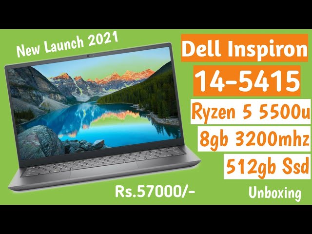Dell Inspiron 14 5415 (2021) Laptop unboxing - Ryzen 5 5500u/8gb 