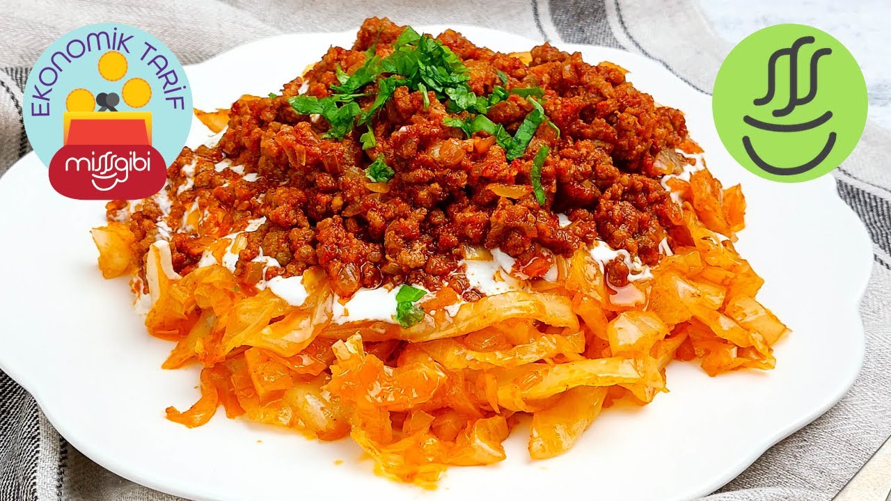 Mantı tadında LAHANA YEMEĞİ – Kıymalı Lahana Yemeği – Ekonomik Yemek Tarifi