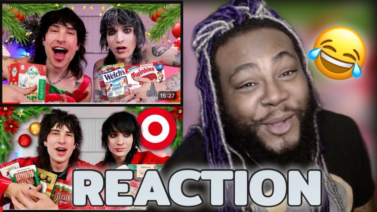 Johnnie Guilbert & Jake Webber Trying Walmart & Target Christmas Snacks | REACTION