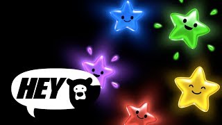 Hey Bear Sensory - Rainbow Stars- Relaxing sleep video - lullaby music- Baby Sensory