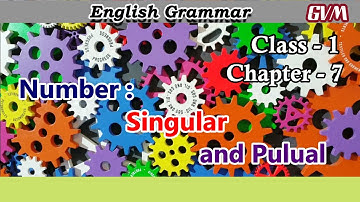 Class 1 | English Grammar | Chapter 7 | Singular and Plural