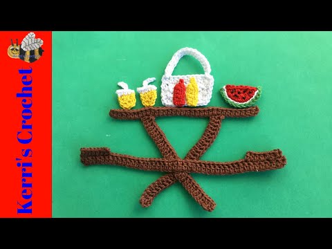 Picnic Food Crochet Tutorial - Crochet Applique Tutorial