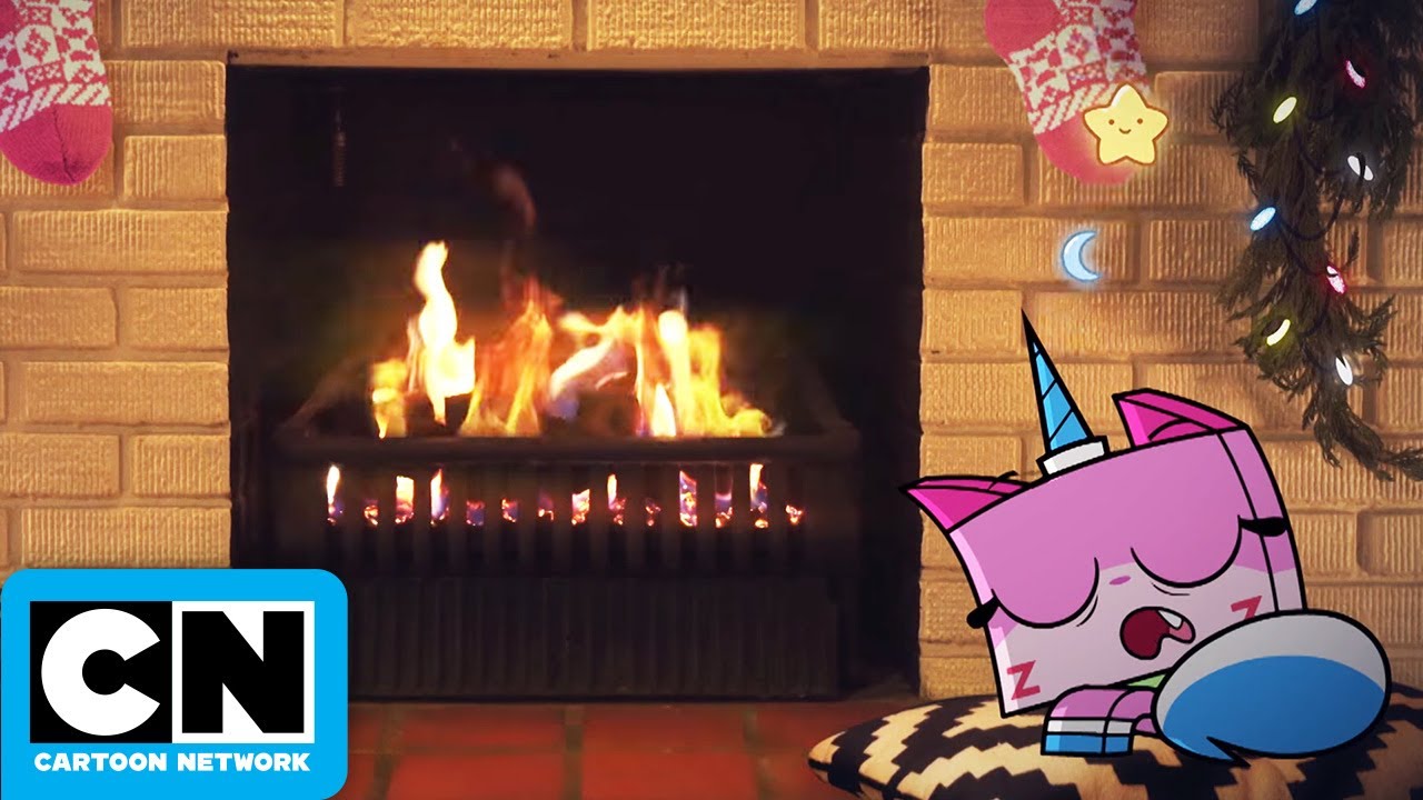 Unikitty | One Hour of Relaxing Yule Log | Cartoon Network cartoon network shorts program