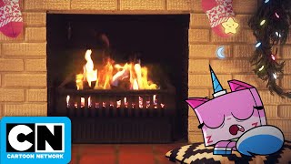 One Hour of Relaxing Yule Log | Unikitty | Cartoon Network