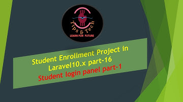 Student Enrollment Project in Laravel.10.x part #16 || Student login panel part-1