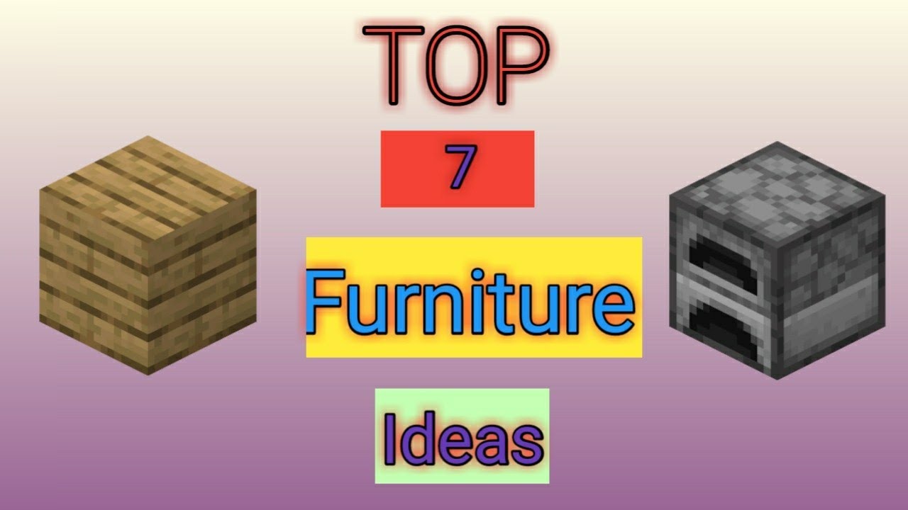 TOP 7 FURNITURE IDEAS #MINECRAFT - YouTube