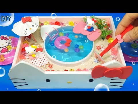 <strong>DIY</strong> Miniature swimming pool #3 - <strong>Hello</strong> kitty pool !!