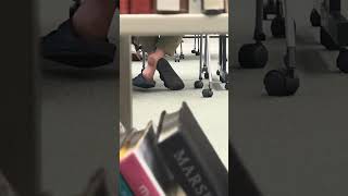 College Tutor Candid Wild Repeated Shoe Dropping Shoeplay Day-Two Ending .