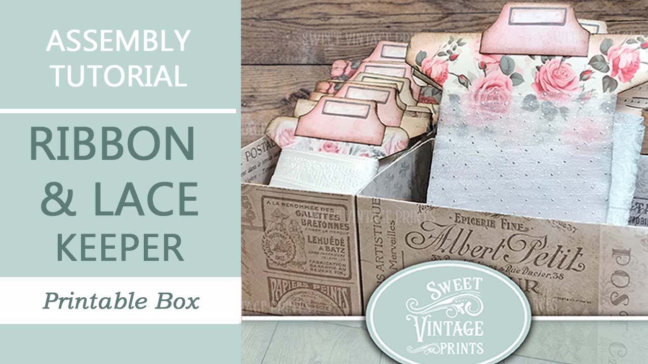 Rose Ribbon Journal Vintage Rose Ribbons & Lace Keeper Box | Junk Journal Printables by ...