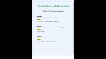 OSHA 30 FINAL EXAM QUESTIONS ANSWERS 2020   LATEST UPDATE 2024 2025