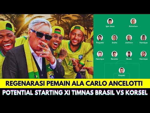 jualtoto88 x halloween88 - Regenerasi Pemain Ala Ancelotti Hadapi Korea Selatan❗Potential Starting Timnas Brasil FIFA A Match