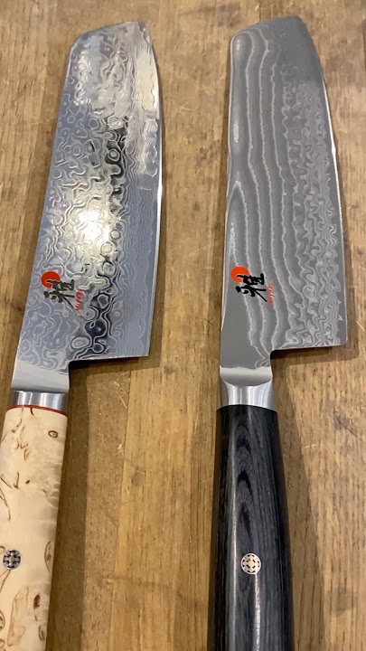 Miyabi Nakiri 17cm - 5000 MCD vs 5000 FCD. Which one you prefer? #kitchenitems #kitchenknife #knife