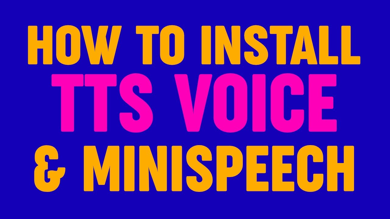 how to get a text to speech voice