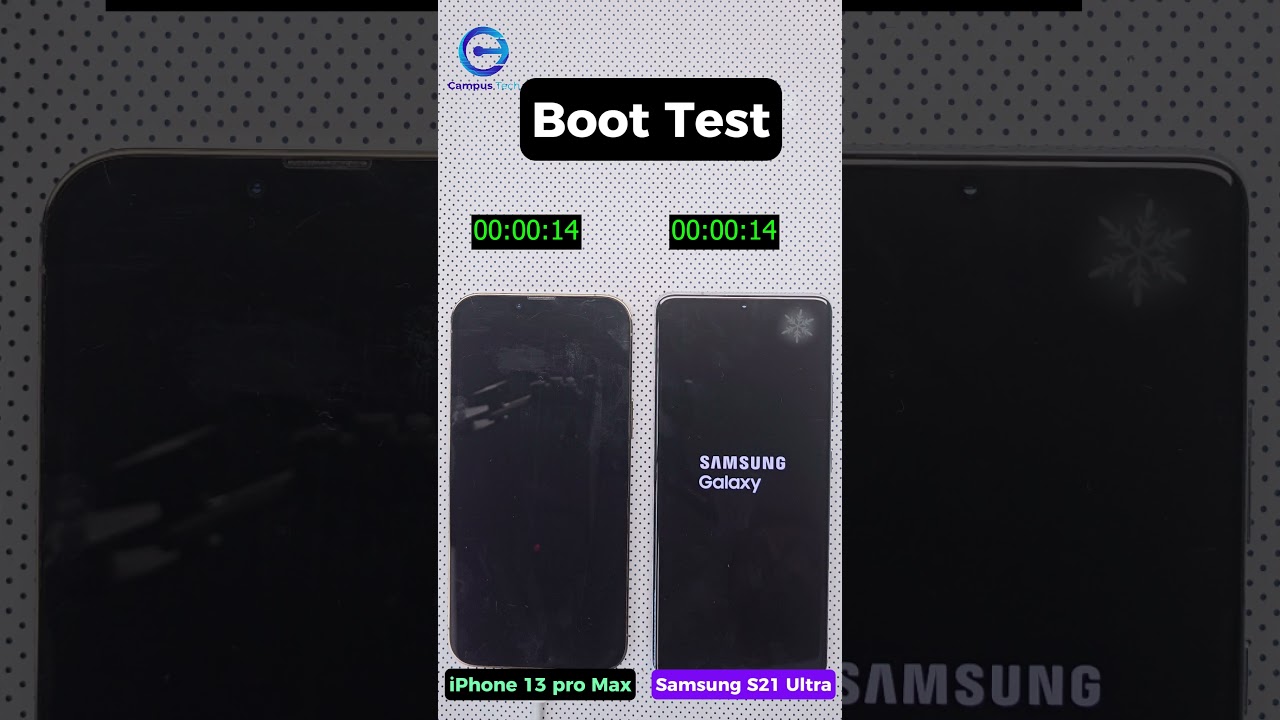 13 Pro Max vs Samsung S21 Ultra Boot up Test 